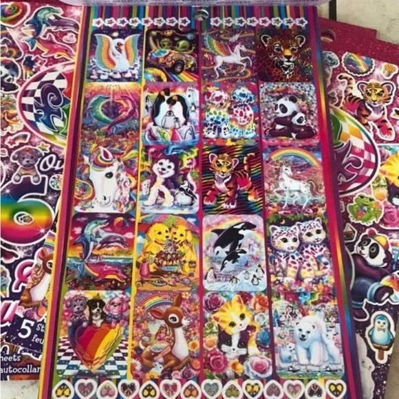 LISA FRANK Iconic Stickers Over 600 little stickers booklet - Picture 4 of 5